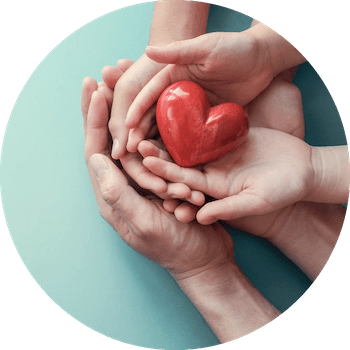 hands holding red heart